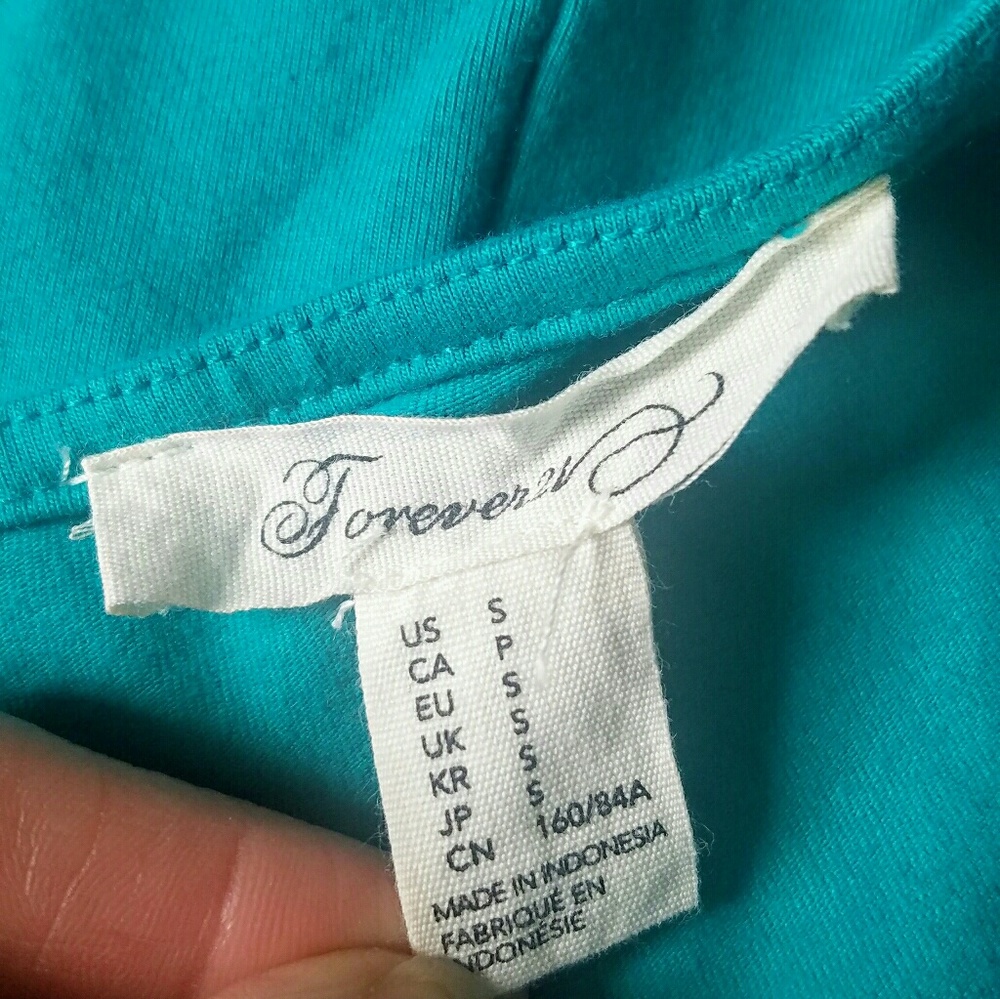 3 for $15 F21 Bodycon Teal Dress size small - Picture 7 of 7